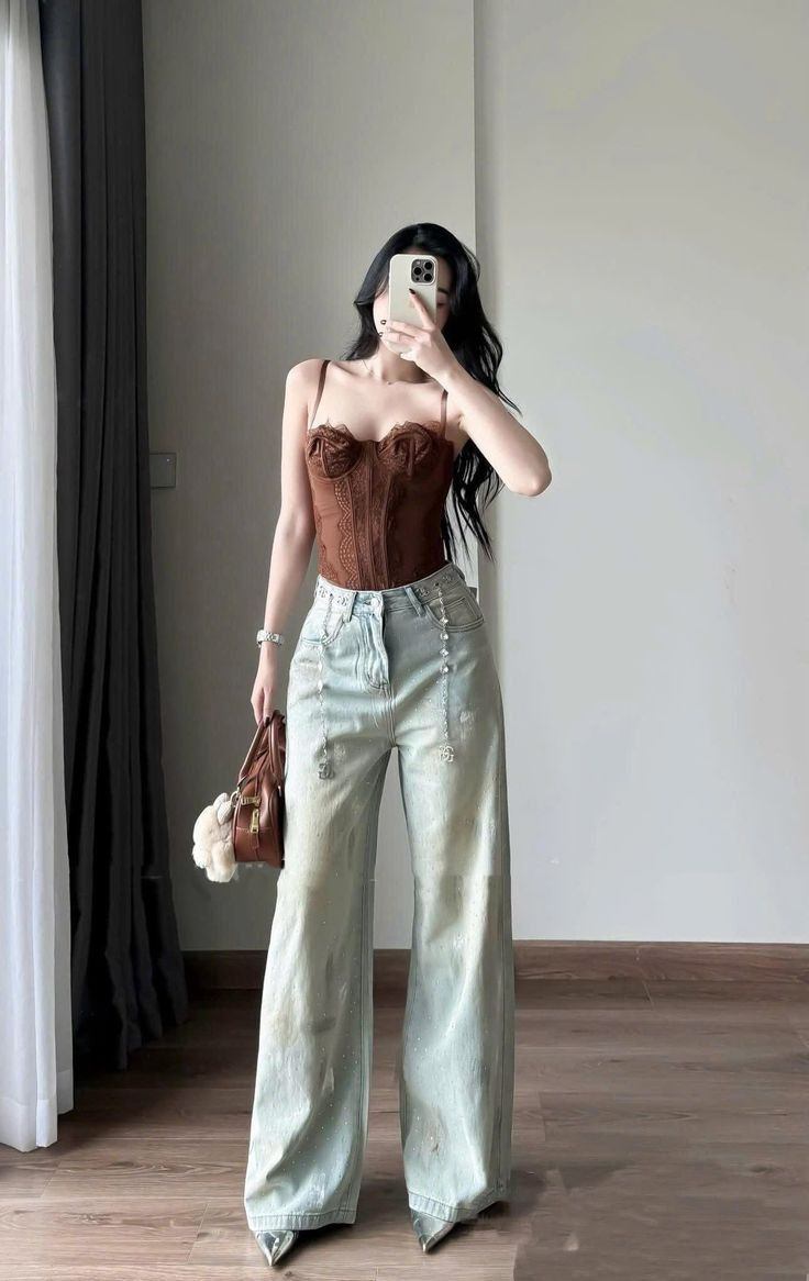 phối đồ với quần culottes ống rộng