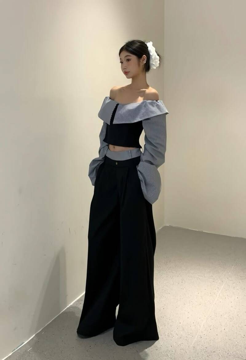 phối đồ với quần culottes ống rộng