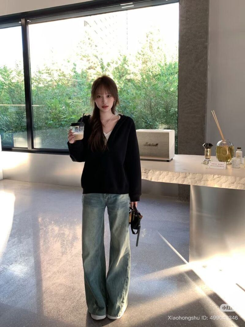 phối đồ với quần culottes ống rộng