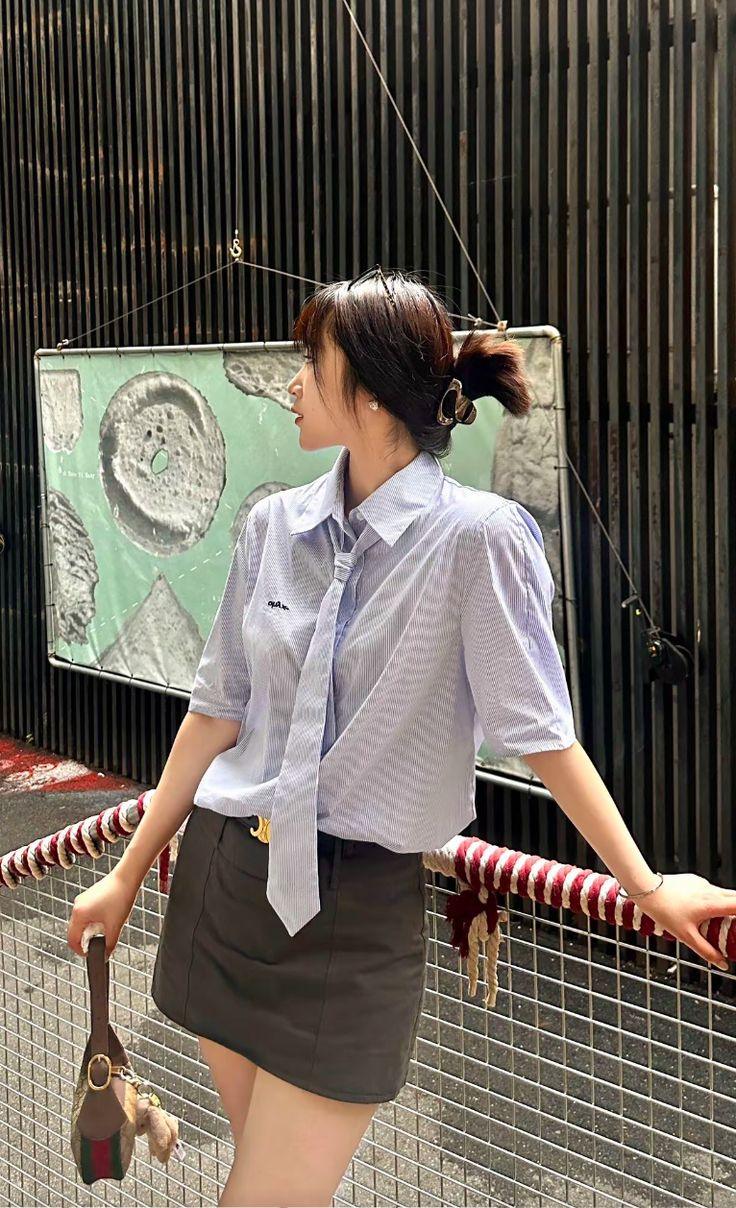 phối đồ với chân váy chữ a