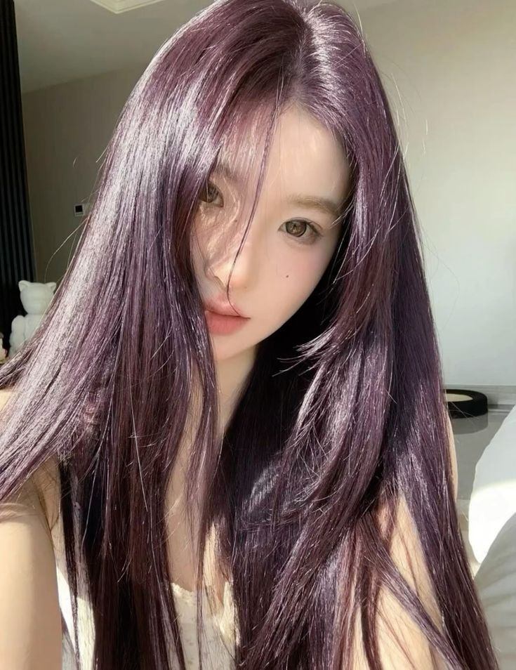 tóc màu tím khói