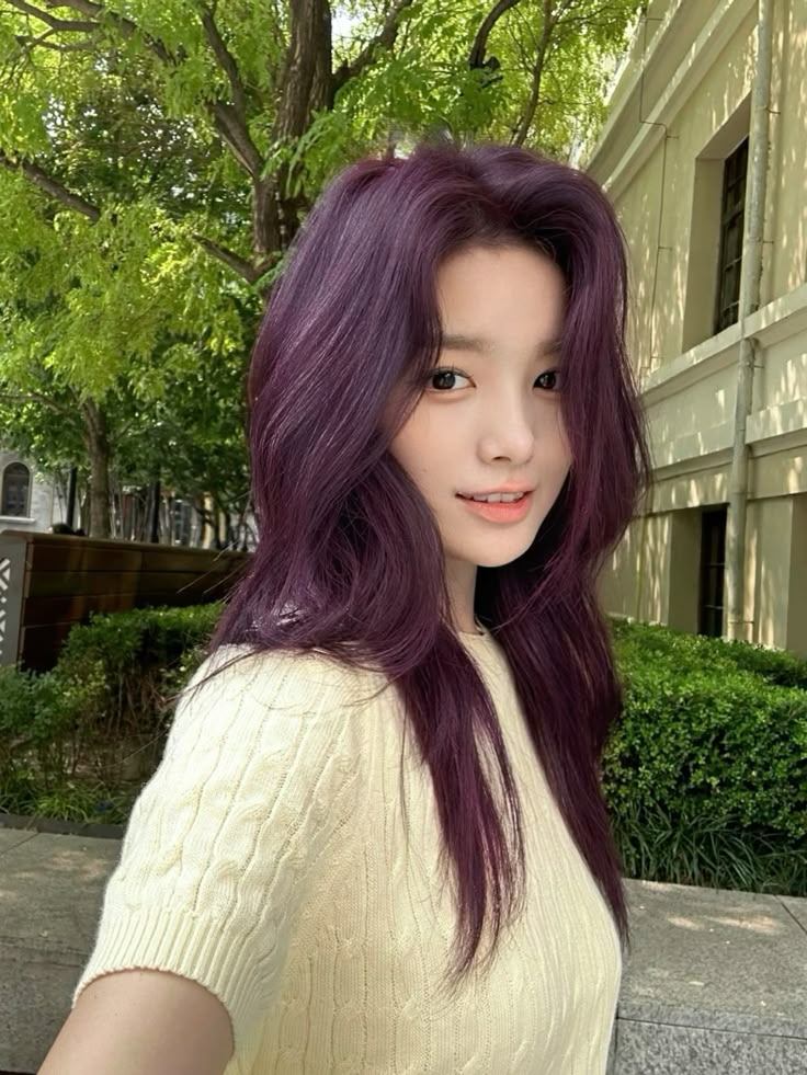 tóc màu tím khói