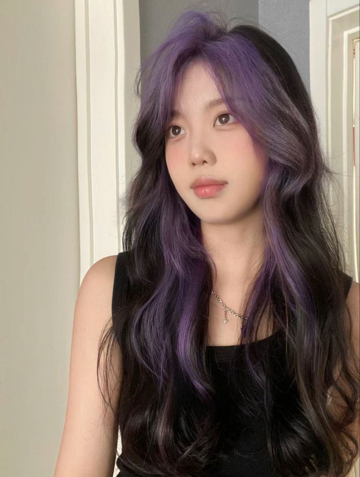 tóc màu tím khói