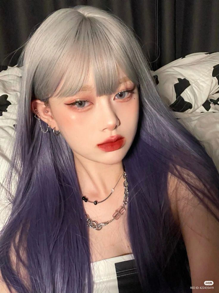 tóc màu tím khói