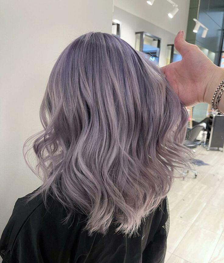 tóc màu tím khói