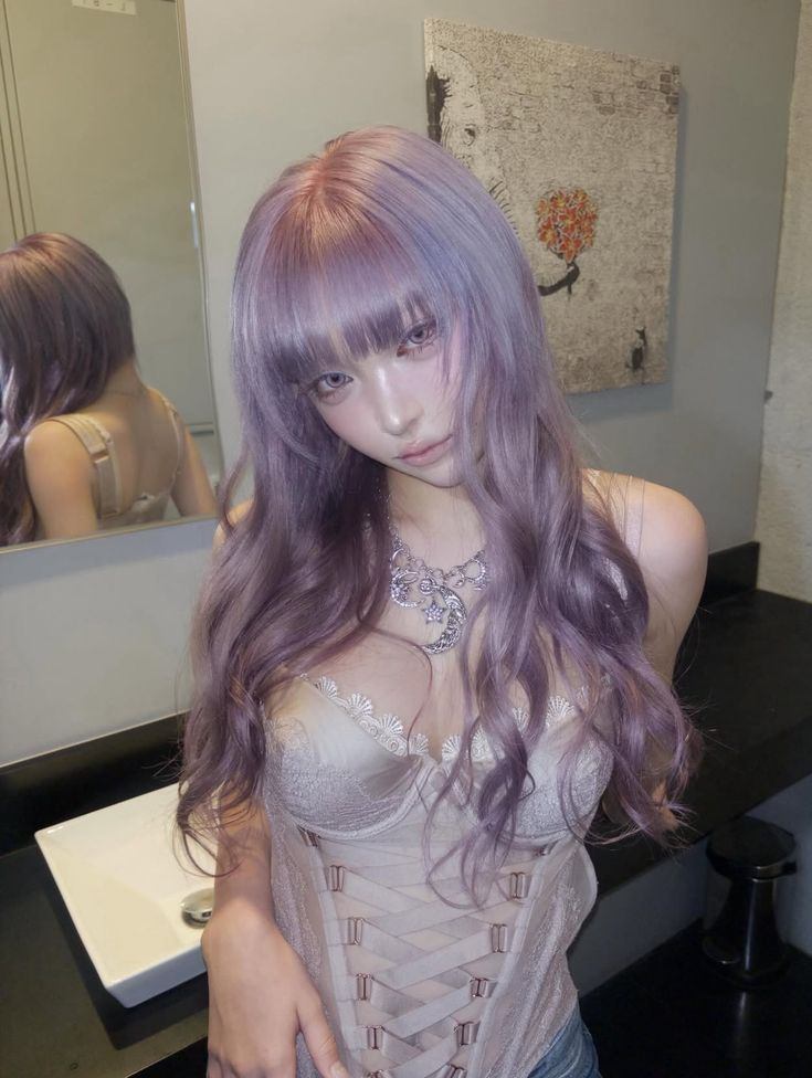 tóc màu tím khói