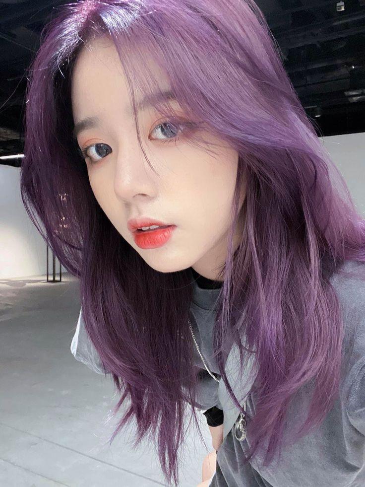 tóc màu tím khói