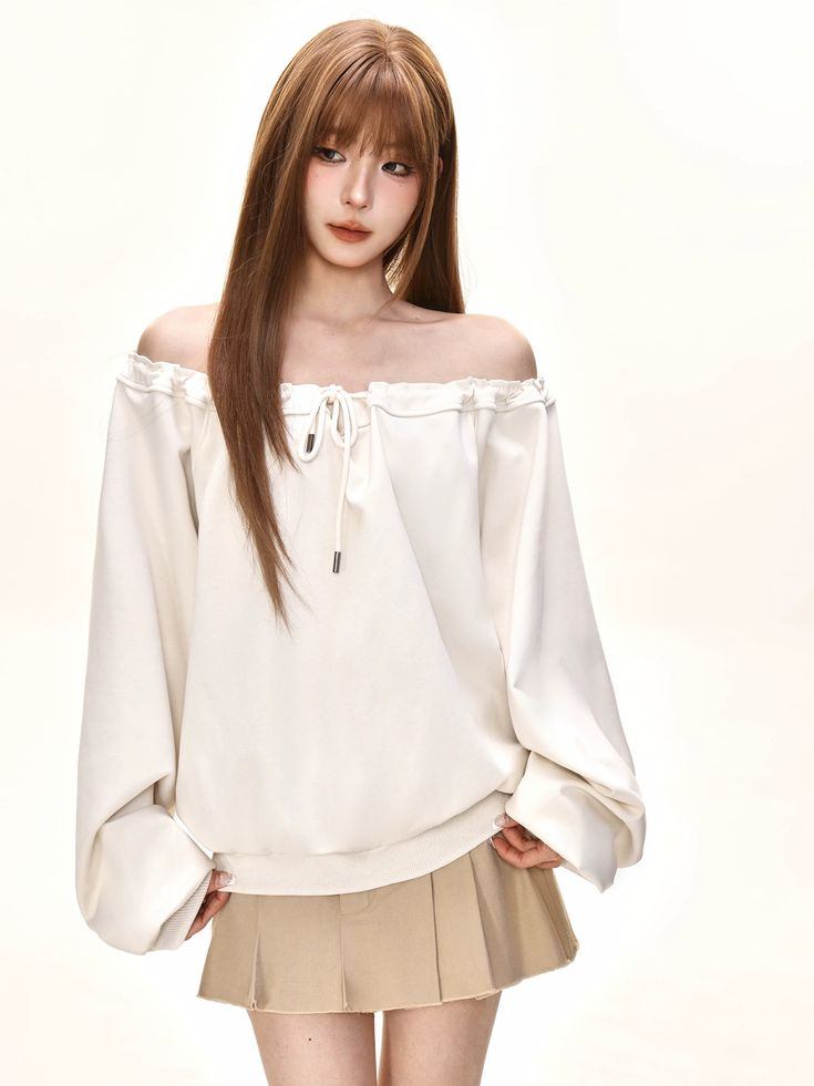 cách phối đồ áo trễ vai