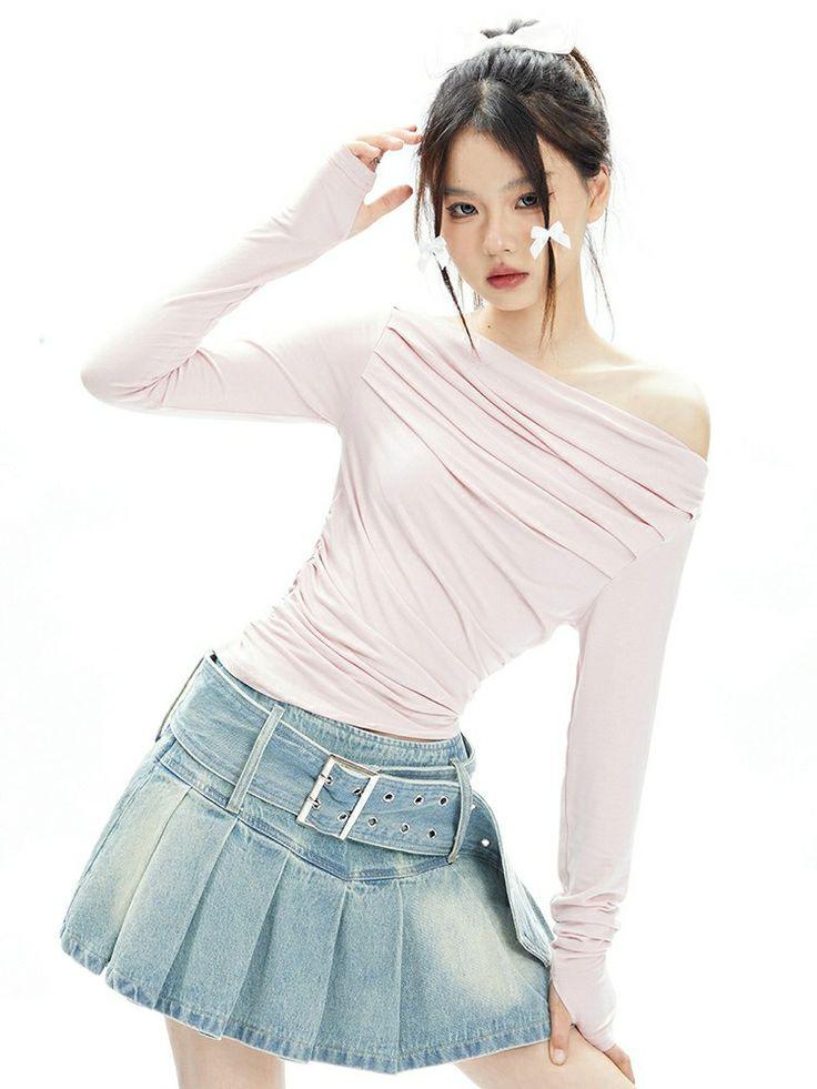 cách phối đồ áo trễ vai