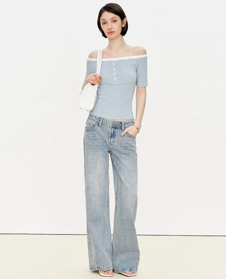 cách phối đồ áo trễ vai