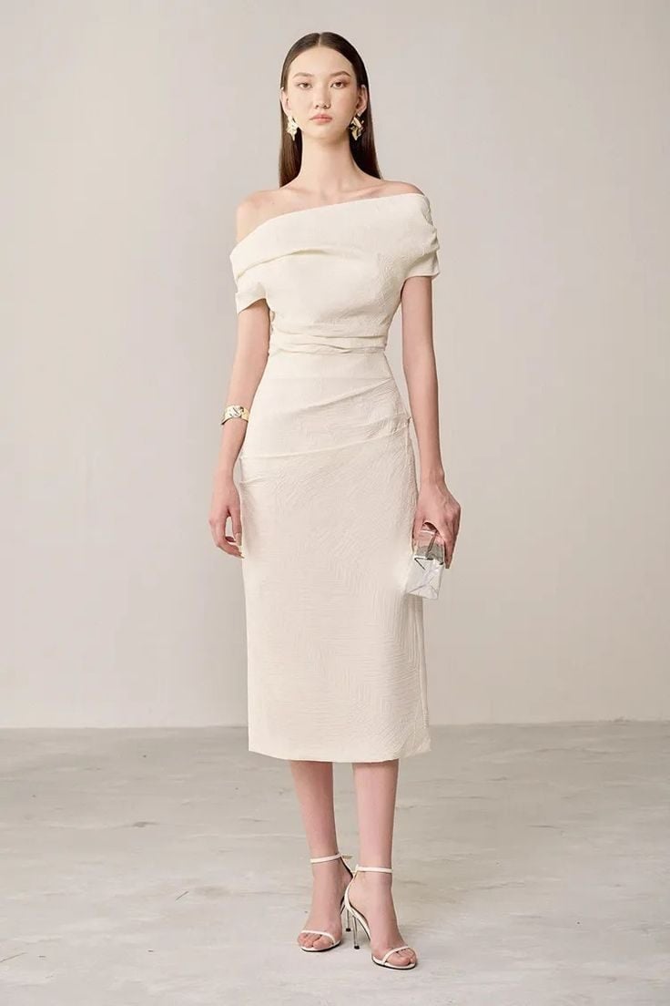 cách phối đồ áo trễ vai