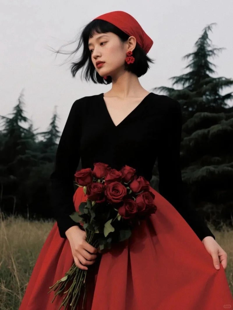 Tương phản đỏ và đen ấn tượng