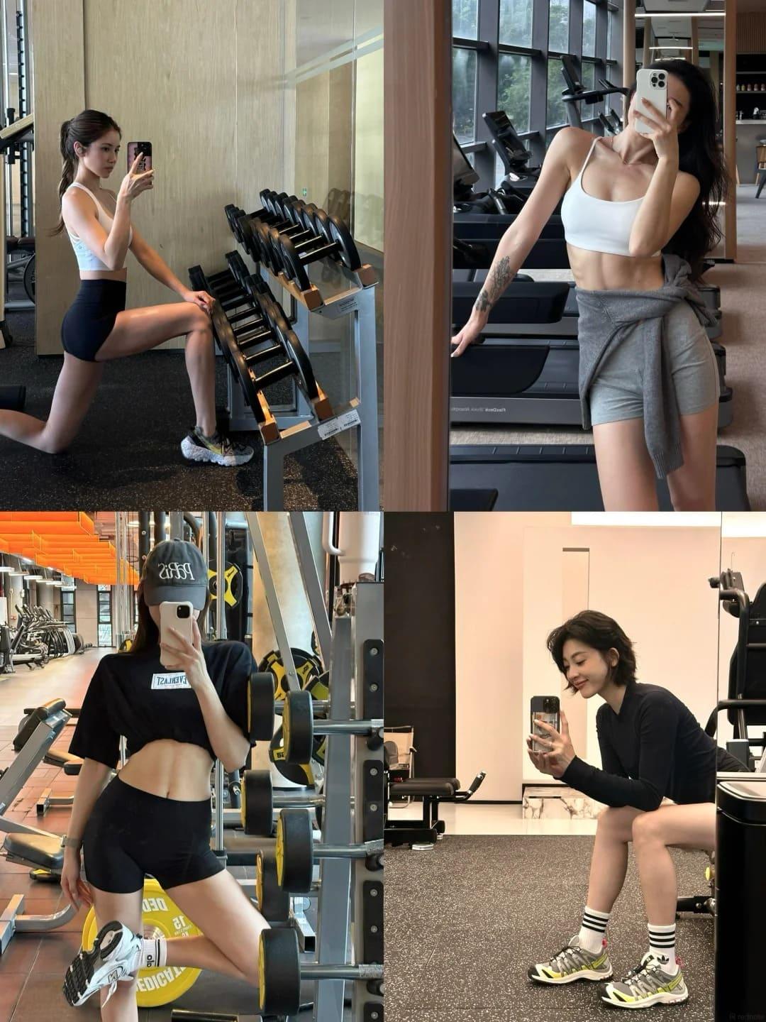 tạo dáng chụp ảnh gym nữ
