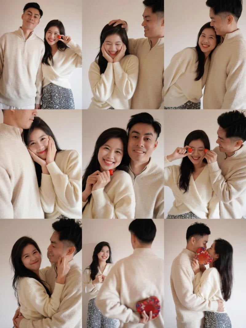 Tạo Dáng Chụp Ảnh 2 Vợ Chồng