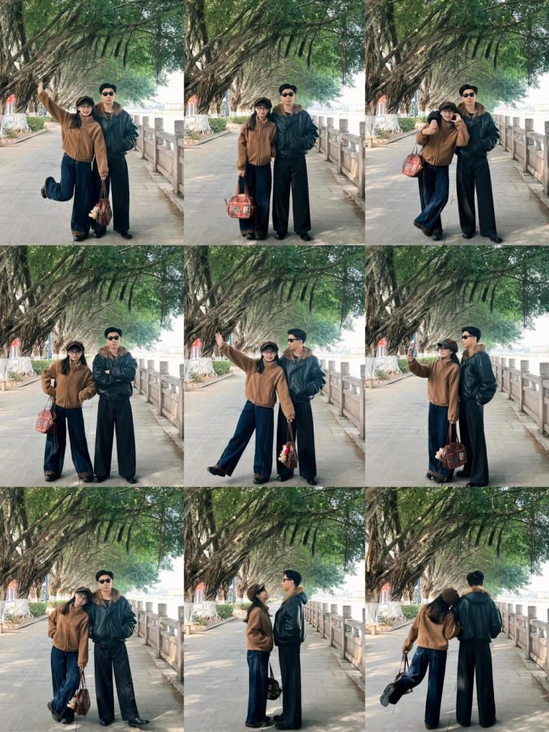 Tạo Dáng Chụp Ảnh 2 Vợ Chồng