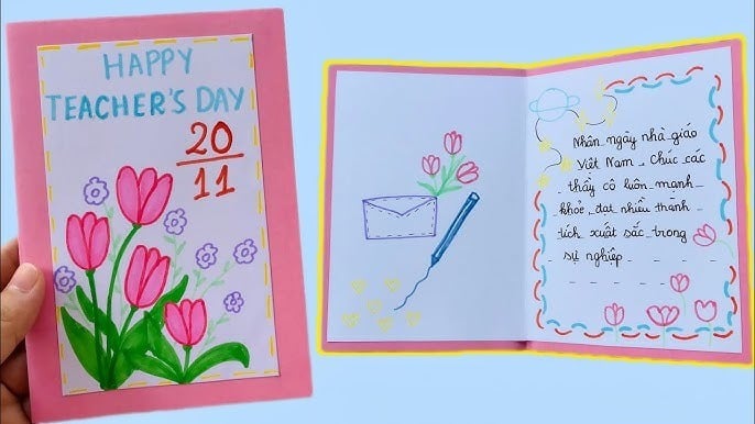 Mẫu thiệp 20/11 vẽ tay (Hand-drawn)