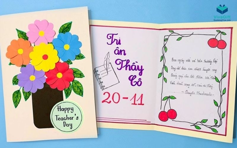 Cách làm thiệp hoa nổi 3D từ giấy