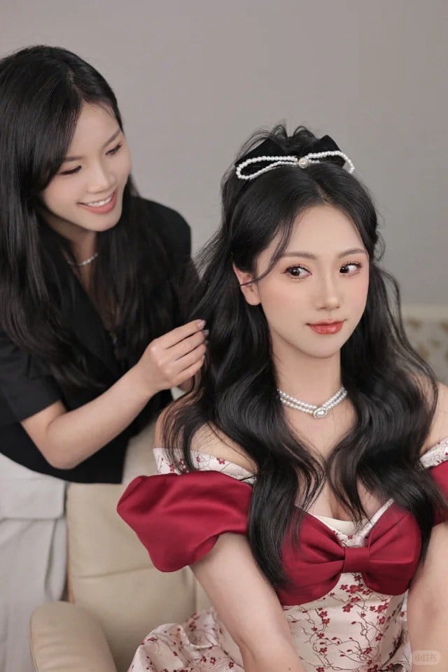 kiểu tóc cô dâu mặc áo dài