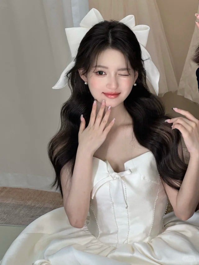 kiểu tóc cô dâu mặc áo dài