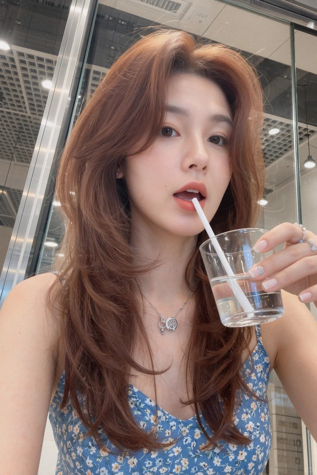 Tóc mái bay uốn lơi lộn xộn
