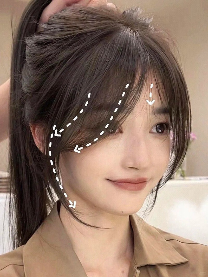 tóc mái kiểu pháp