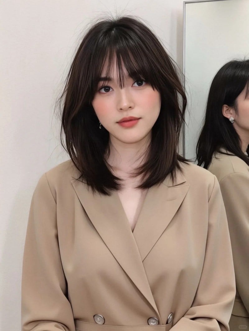 tóc mái kiểu pháp