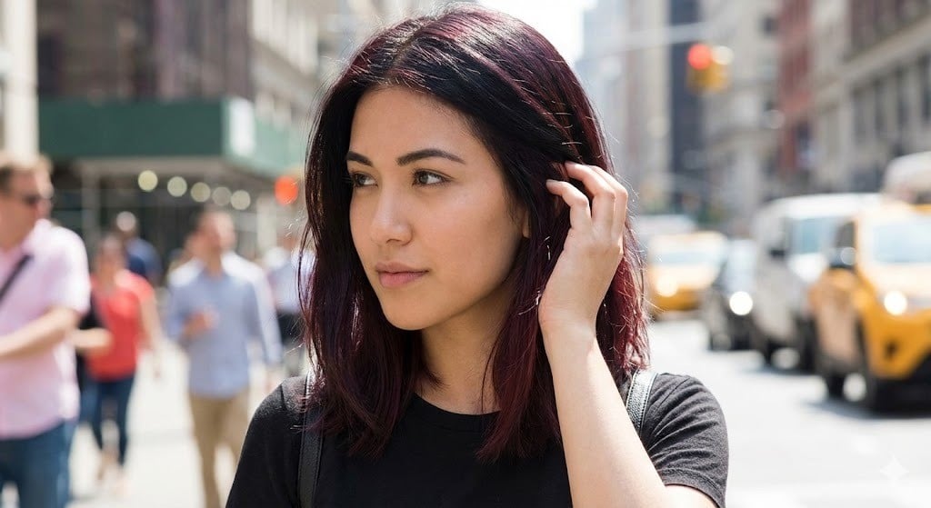 Tóc màu đỏ rượu vang nhạt