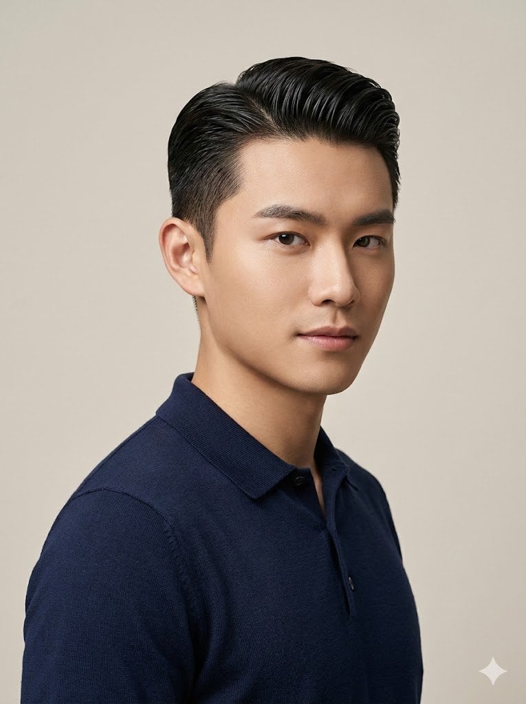 Tóc Slick Back ngắn cho quý ông công sở