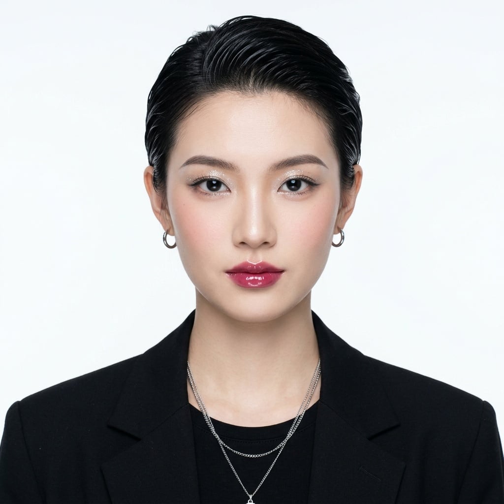 Tóc tomboy vuốt ngược (Slicked Back)
