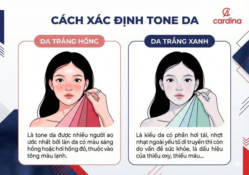 da trắng nên mặc áo màu gì