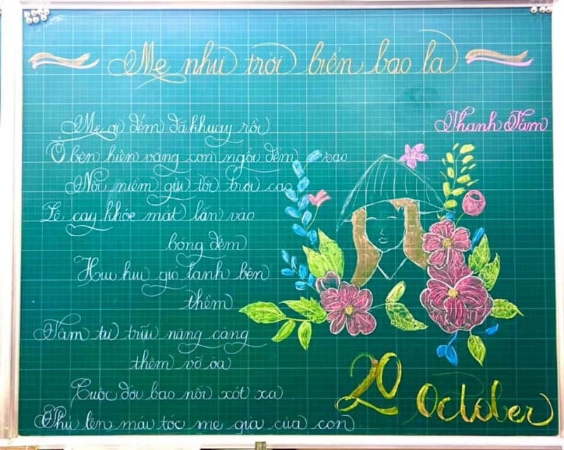 trang trí bảng 20 10