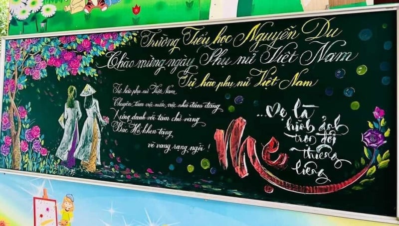 trang trí bảng 20 10