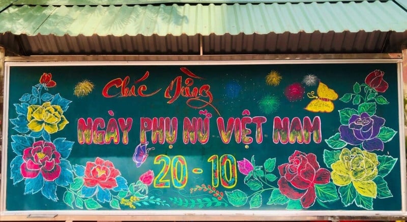 trang trí bảng 20 10