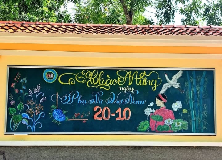 trang trí bảng 20 10