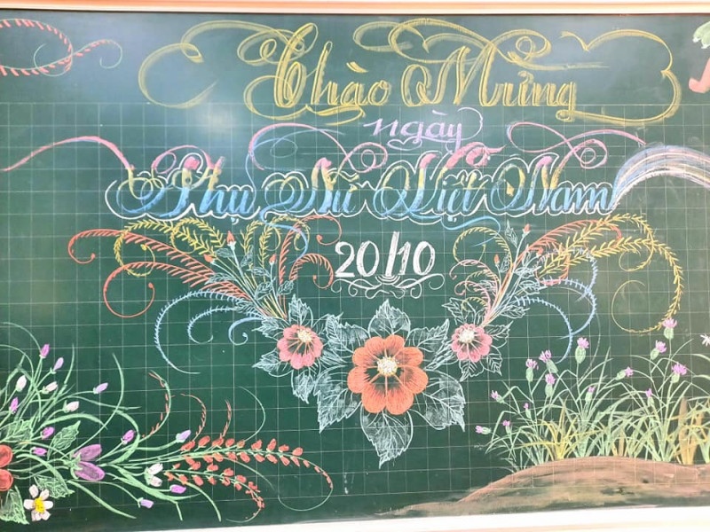 trang trí bảng 20 10