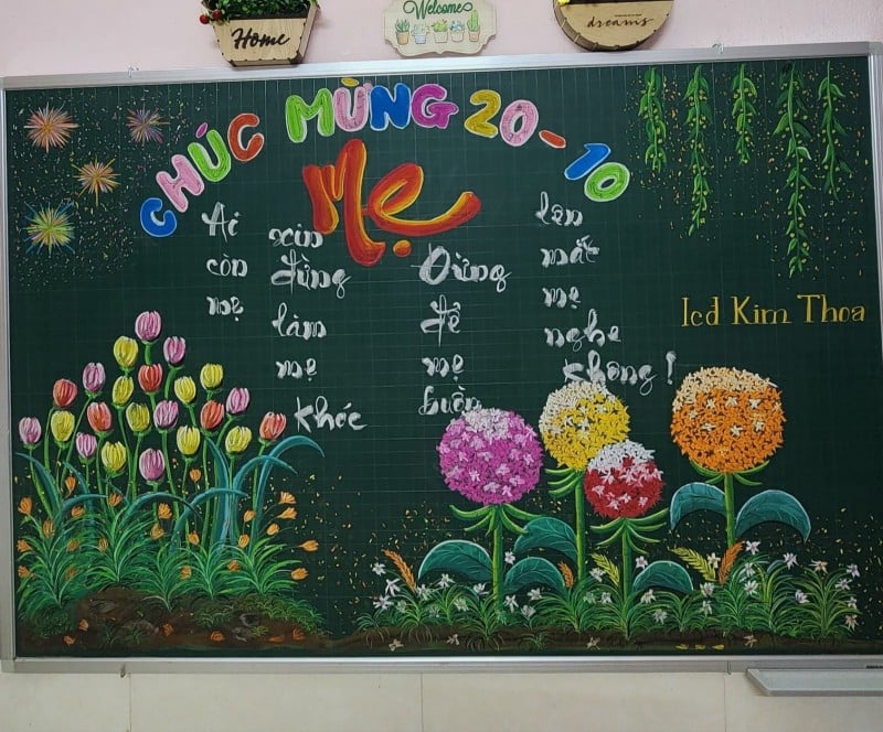 trang trí bảng 20 10