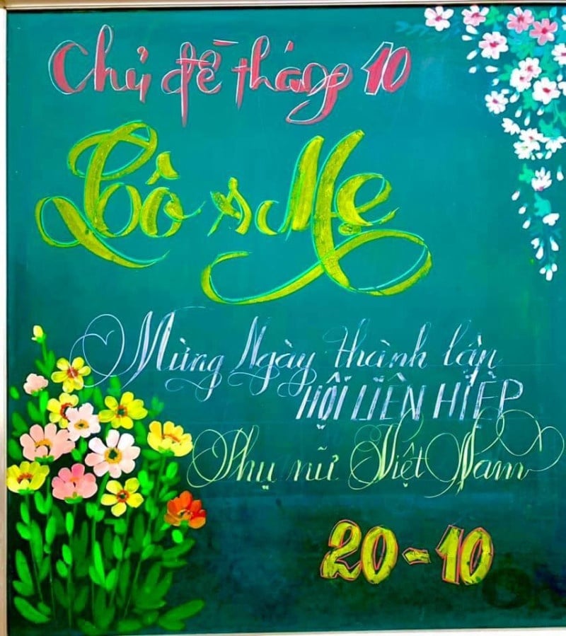 trang trí bảng 20 10