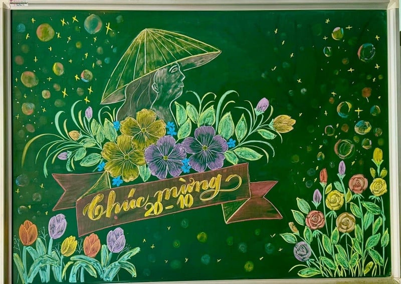 trang trí bảng 20 10