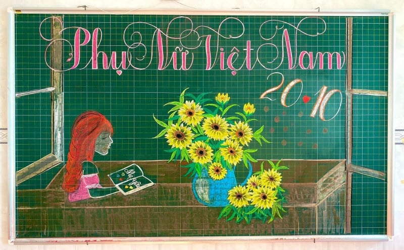 trang trí bảng 20 10