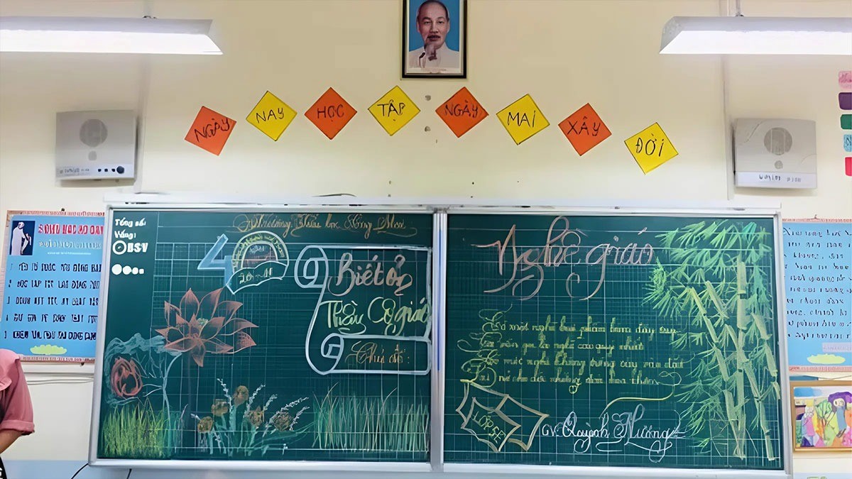 Các mẫu trang trí bảng lớp 20 11 sáng tạo cho Tiểu học