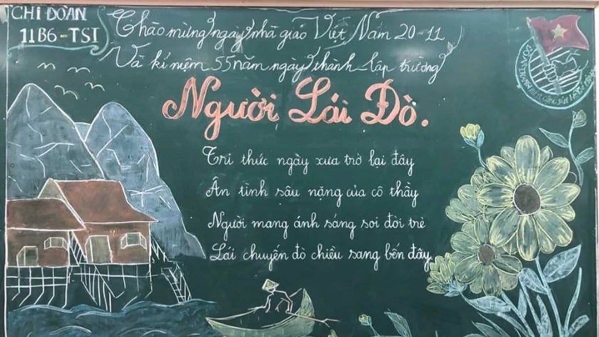 Các mẫu trang trí bảng ngày 20 11 chuyên nghiệp cho THCS & THPT