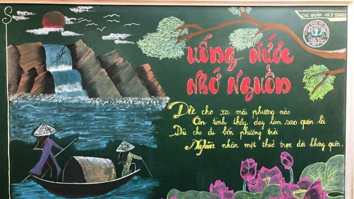 Các mẫu trang trí bảng ngày 20 11 chuyên nghiệp cho THCS & THPT