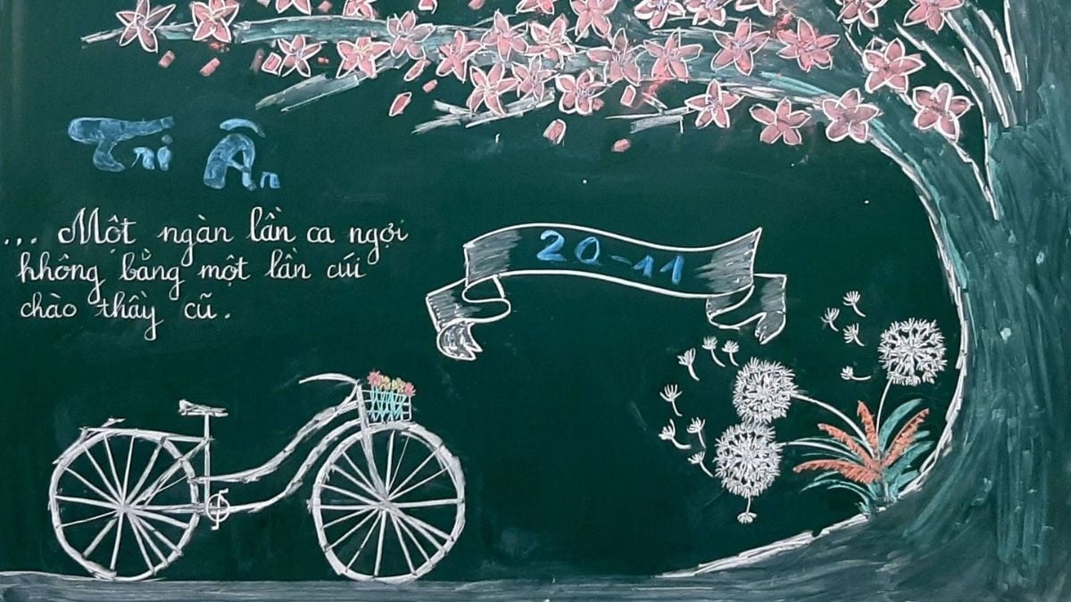 Các mẫu trang trí bảng ngày 20 11 chuyên nghiệp cho THCS & THPT