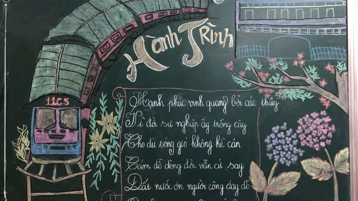 Các mẫu trang trí bảng ngày 20 11 chuyên nghiệp cho THCS & THPT