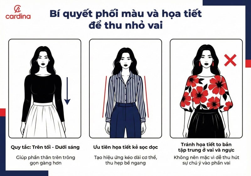 kiểu áo cho người vai rộng