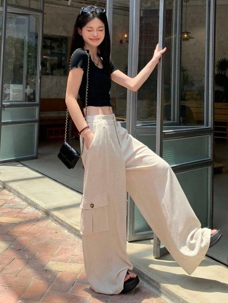phối đồ với quần culottes ống rộng