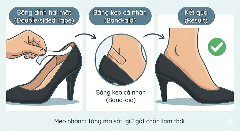 Mẹo dùng băng dính hai mặtbăng keo cá nhân