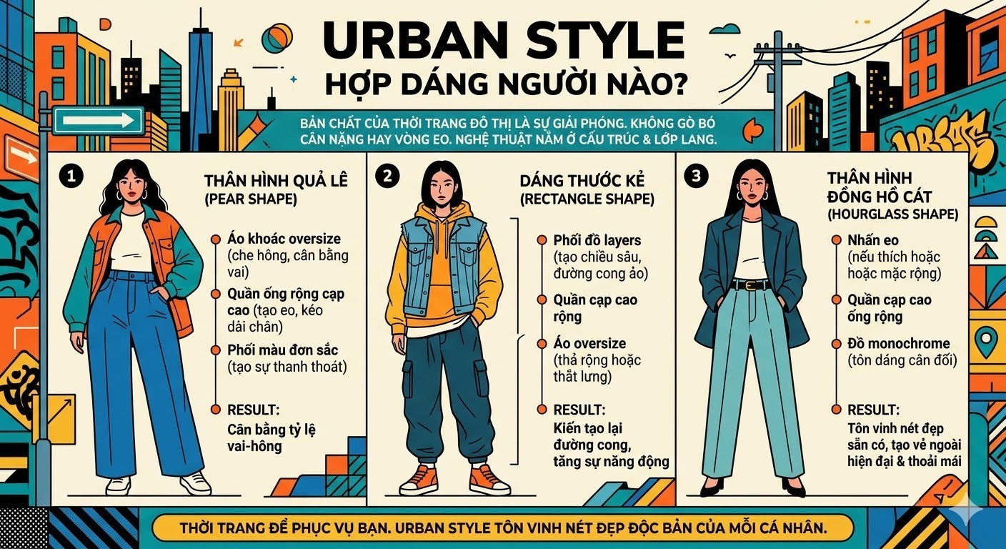 Urban style hợp dáng người nào?