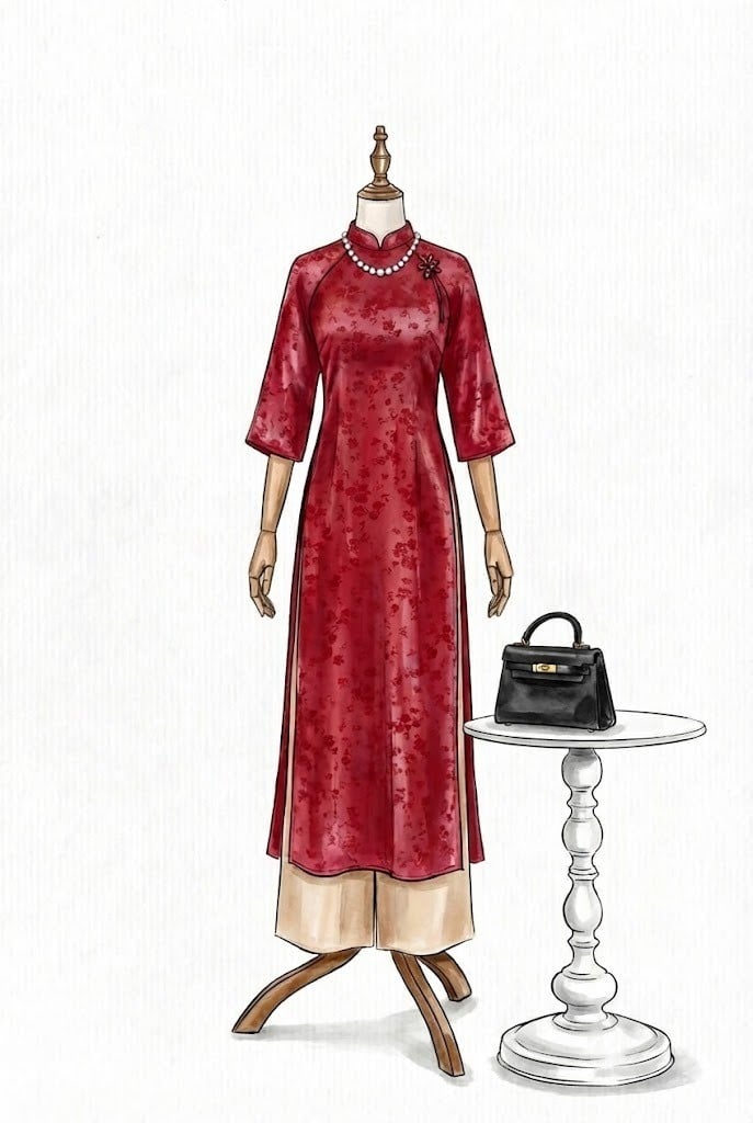 vẽ áo dài đơn giản mà đẹp