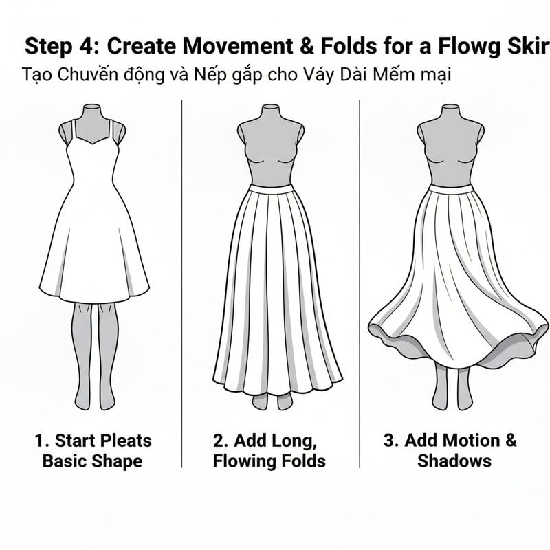 Váy Dài Suông, Mềm mại